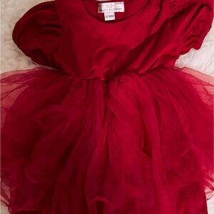 Bailey’s blossoms Red Tulle Baby Dress
